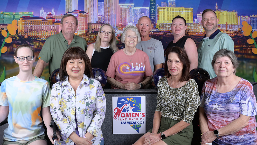 Joyce Dixon with her family at the 2025 USBC Women's Championships Joyce Dixon with her family at the 2025 USBC Women's Championships